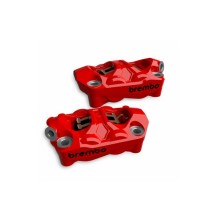PAR DE PINZAS RADIAL DELANTERAS HYPURE ROJAS 100 MM BREMBO RACING DUCATI PANIGALE V4 / S