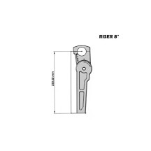 ABRAZADERA DIGITAL VITY ELEVADOR DE MANILLAR AJUSTABLE DE 8 PULGADAS HARLEY DAVIDSON FXST / FXLRST SOFTAIL 2020-2024