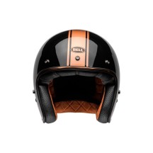 CASCO BELL CUSTOM 500 2024 RALLY JET NEGRO/BRONCE PULIDO ECE 06