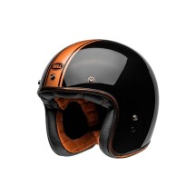 CASCO BELL CUSTOM 500 2024 RALLY JET NEGRO/BRONCE PULIDO ECE 06