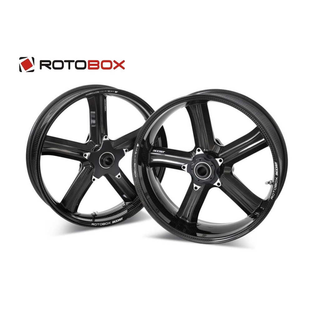PAR DE LLANTAS DE CARBONO ROTOBOX BOOST DOBLE BRAZO TRIUMPH THRUXTON 1200 R POST.6" PAR DE LLANTAS DE CARBONO ROTOBOX BOOST DOBLE BRAZO TRIUMPH THRUXTON 1200 R POST.6"