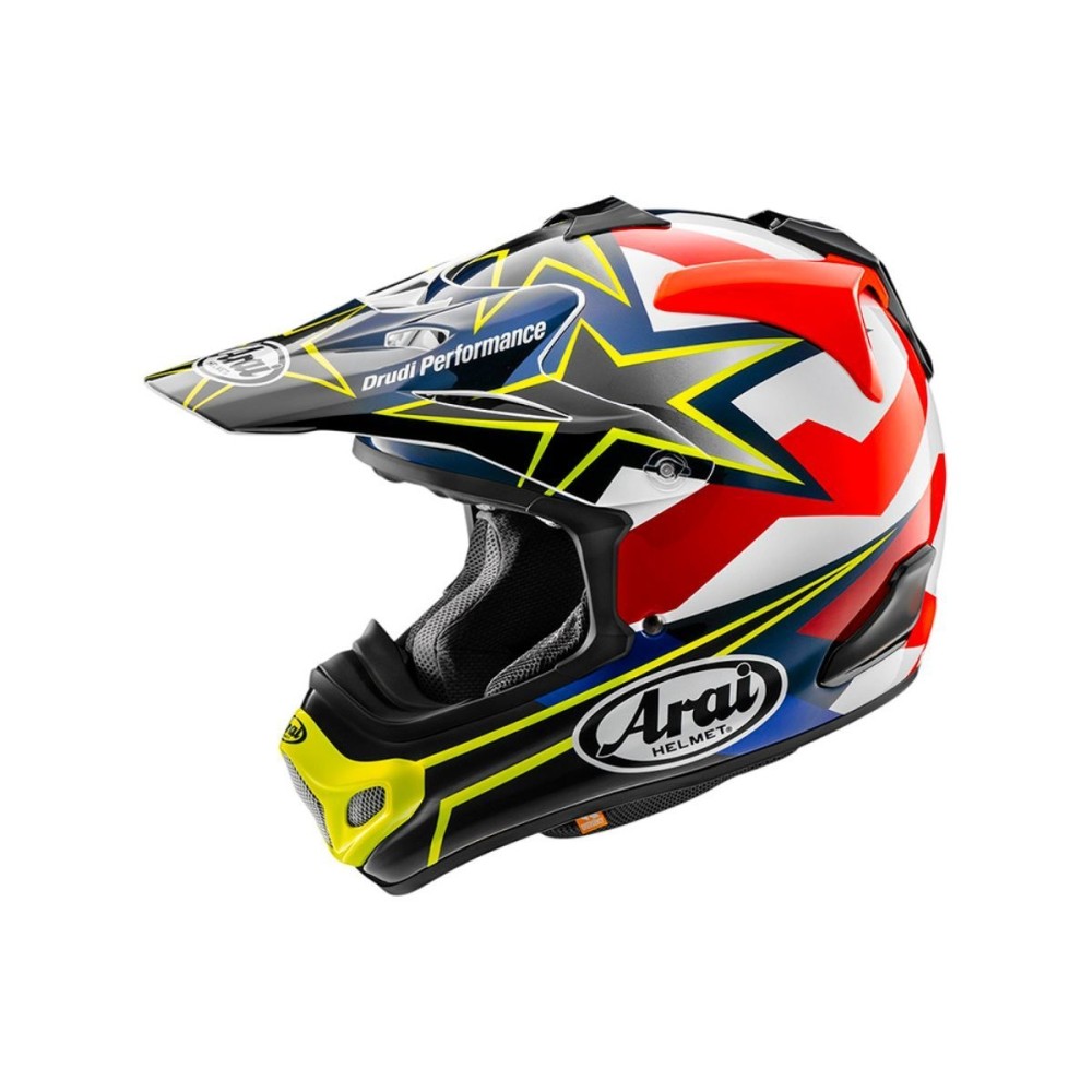 CASCO OFF ROAD ARAI MX-V EVO STARS & STRIPE AMARILLO FLUOR 22-06 CASCO OFF ROAD ARAI MX-V EVO STARS & STRIPE AMARILLO FLUOR 22-06
