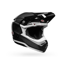 CASCO OFF ROAD BELL MOTO-10 ESFÉRICO NEGRO / BLANCO BRILLO