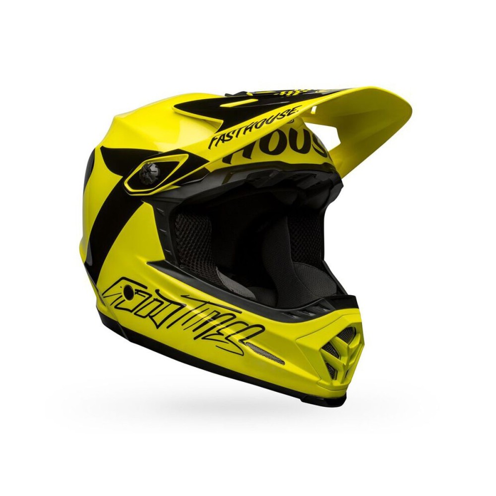CASCO OFF ROAD BELL MOTO-9 YOUTH FASTHOUSE NEWHALL NEGRO Y AMARILLO FLUOR