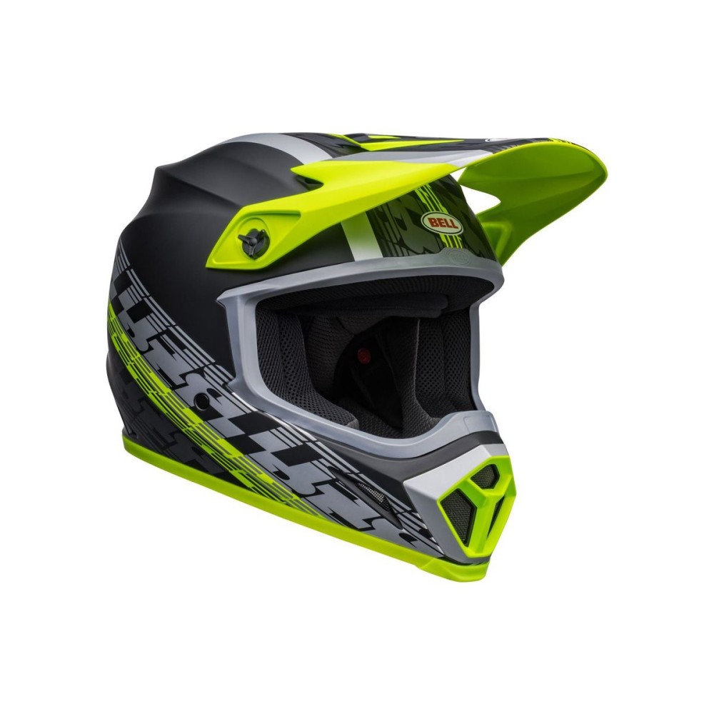 CASCO OFF ROAD BELL MX-9 MIPS OFFSET NEGRO MATE Y AMARILLO FLUOR CASCO OFF ROAD BELL MX-9 MIPS OFFSET NEGRO MATE Y AMARILLO FLUOR