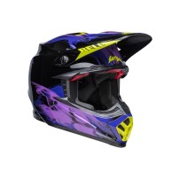 CASCO OFF ROAD BELL MOTO-9S FLEX SLAYCO NEGRO Y MORADO MATE