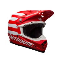 CASCO OFF ROAD BELL MOTO-9 MIPS FASTHOUSE SIGNIA ROJO Y BLANCO