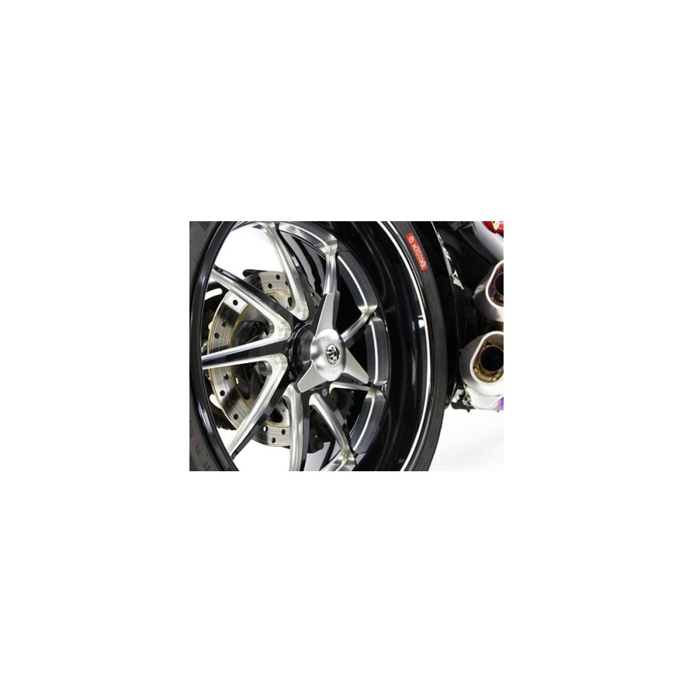 DESLIZADOR DEL EJE DE LA RUEDA TRASERA DISEÑO MOTOCORSE ESTILO SPINNER DUCATI MULTISTRADA 1200 2010-14