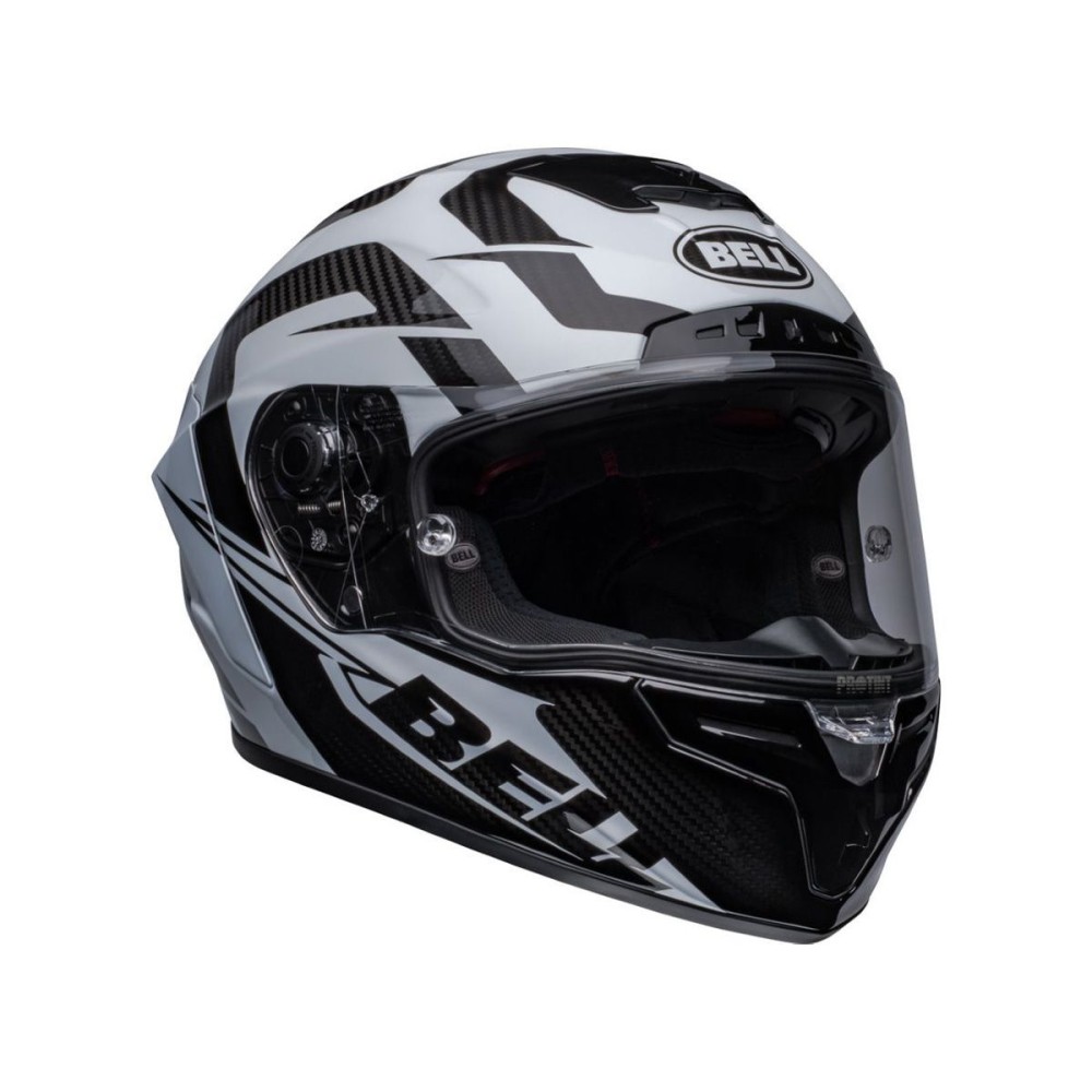 CASCO COMPLETO BELL RACE STAR DLX LABYRINTH FULL BLANCO/NEGRO