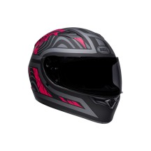 CASCO INTEGRAL BELL QUALIFIER REBEL NEGRO MATE Y ROSA