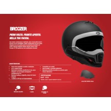 CASCO BELL BROOZER FREE RIDE MODULAR NEGRO Y GRIS MATE