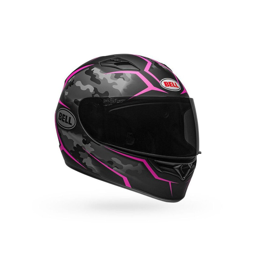 CASCO INTEGRAL BELL QUALIFIER STEALTH NEGRO Y ROSA CAMO MATE