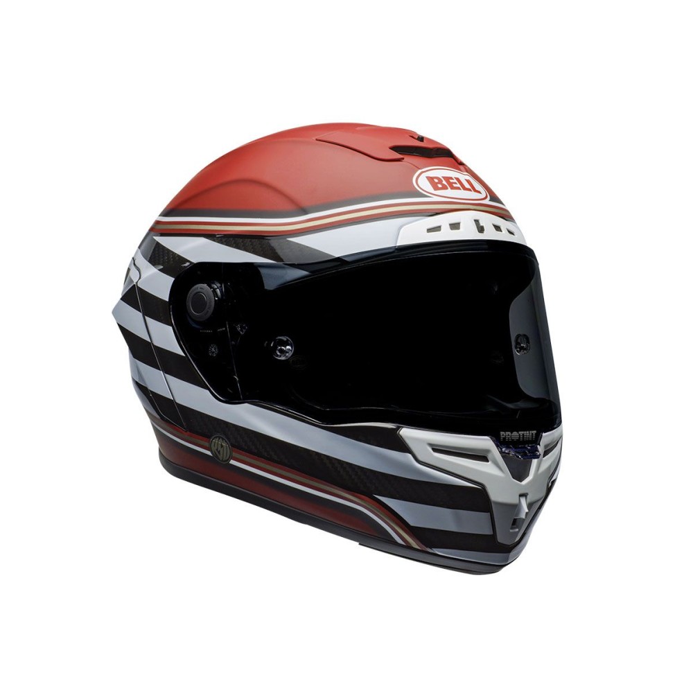CASCO INTEGRAL BELL RACE STAR FLEX DLX RSD THE ZONE BLANCO / CANDY RED
