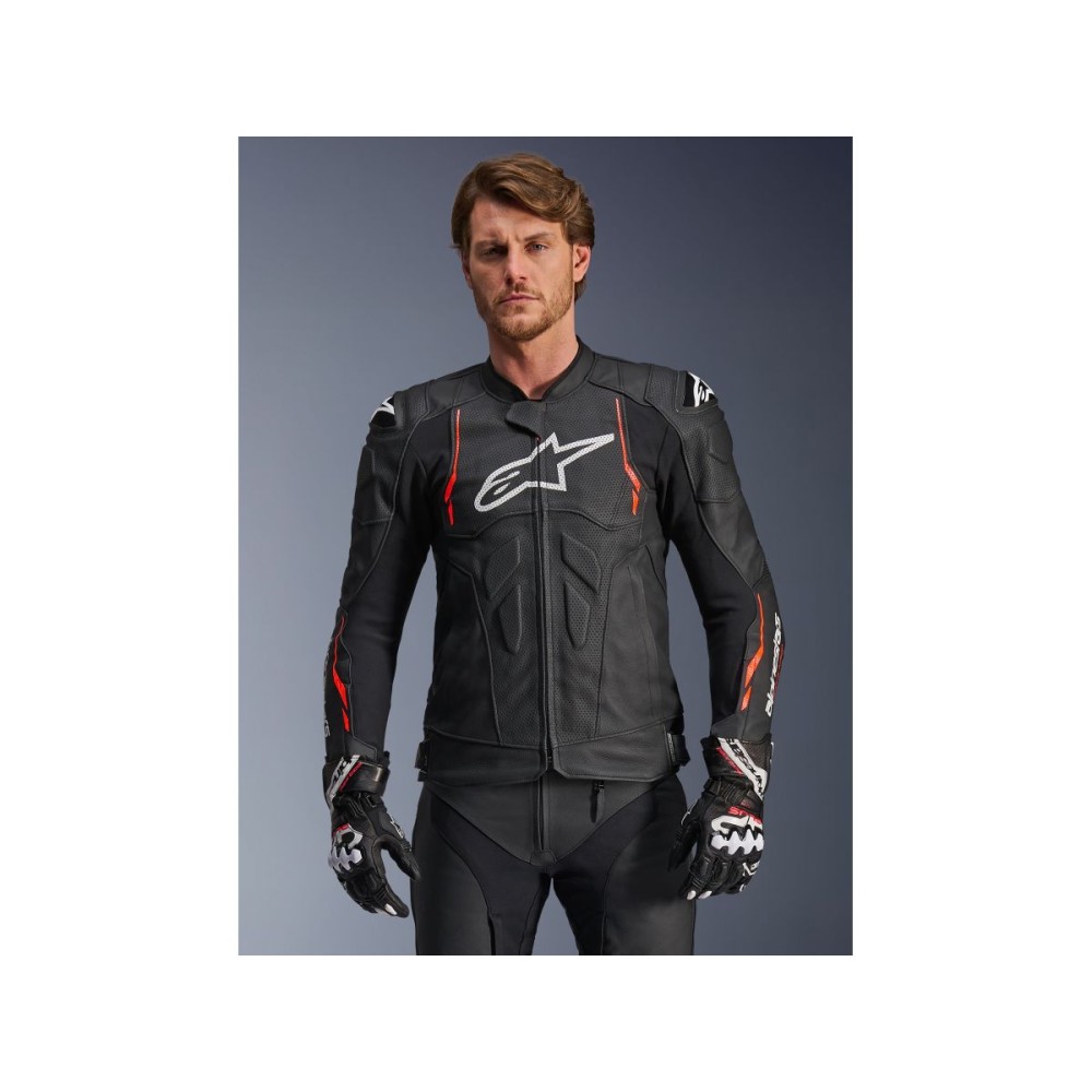 CHAQUETA DE CUERO DE FLUJO DE AIRE ANOCHECER