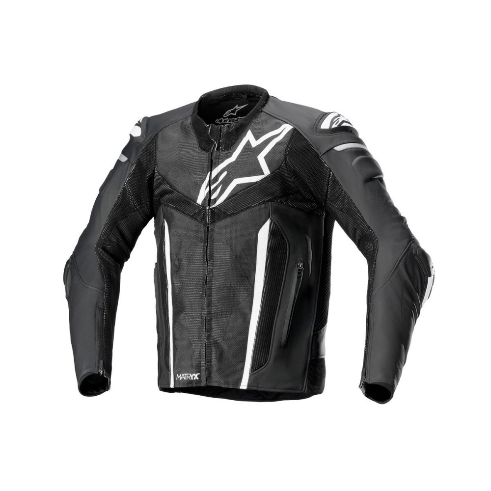CHAQUETA DE PIEL ALPINESTARS FUSION NEGRO / BLANCO