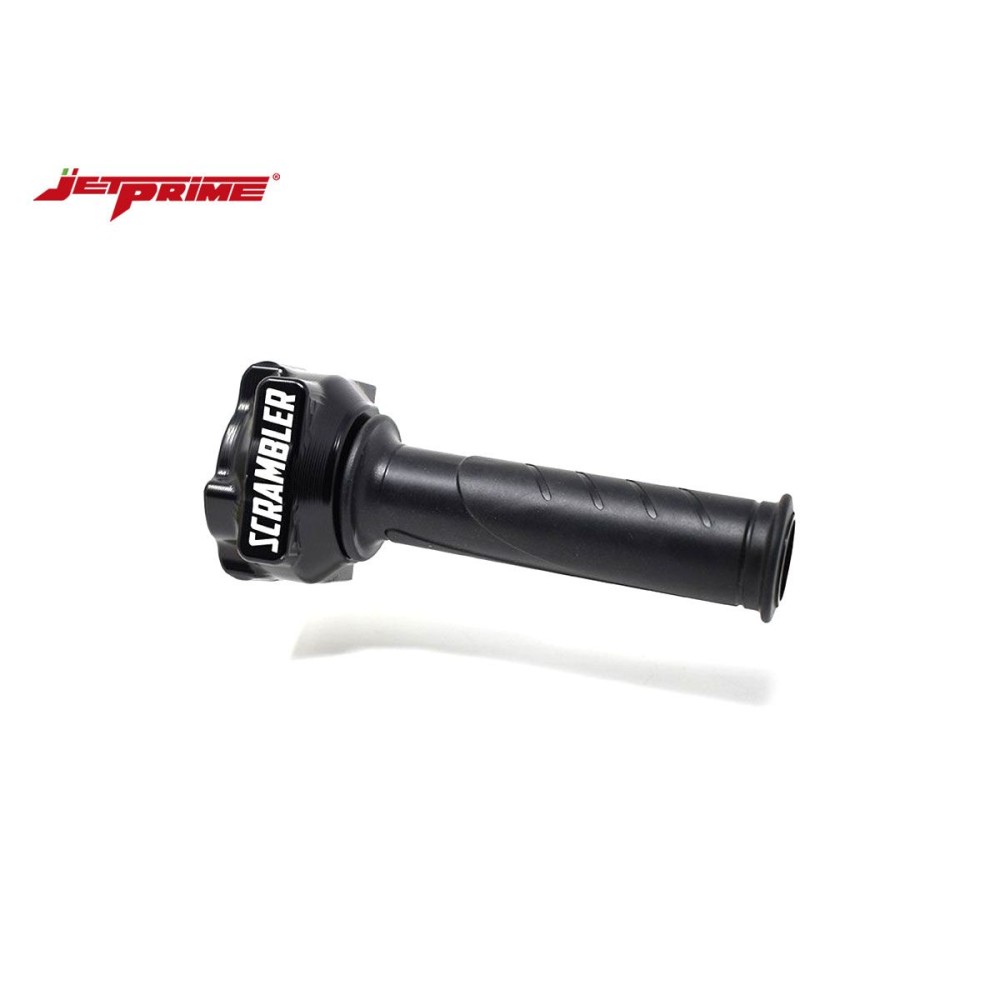 CUBIERTA DEL CONTROL DEL ACELERADOR CON EL LOGOTIPO DE JETPRIME DUCATI SCRAMBLER 1100 2018-2019