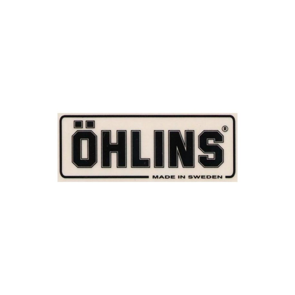PEGATINA OHLINS NEGRO / TRANSPARENTE 26X62 MM