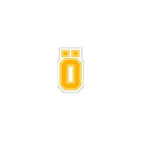 PEGATINA GRANDE LOGO OHLINS AMARILLA 4,3X8 CM