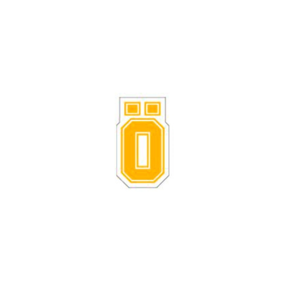 PEGATINA GRANDE LOGO OHLINS AMARILLA 4,3X8 CM