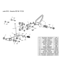 ESTRIBERAS TRASERAS AJUSTABLES BONAMICI RACING BRONCE YAMAHA R6 2017-2024