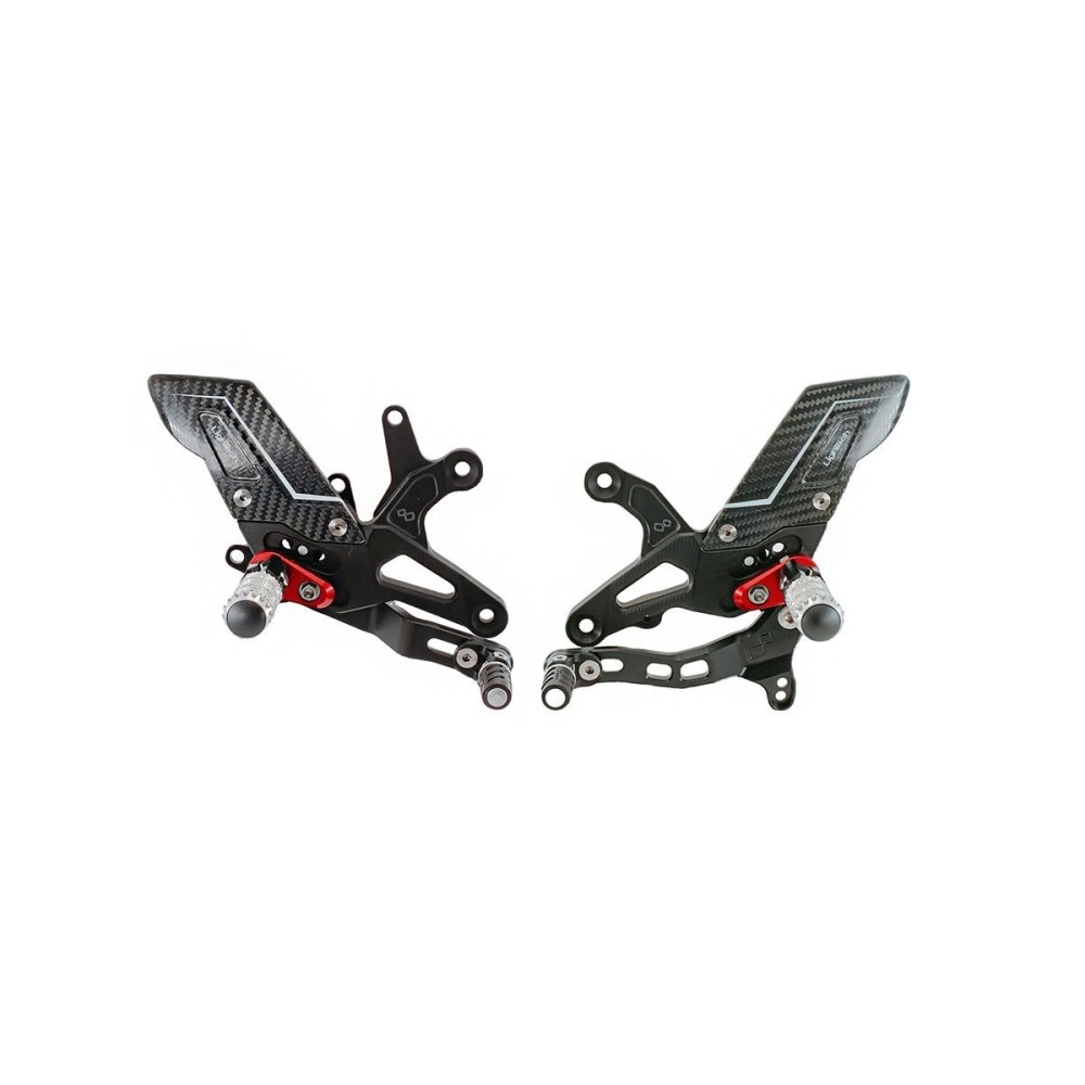 ESTRIBERAS AJUSTABLES, ESTRIBERAS ARTICULADAS, MARCHA ATRÁS LIGHTECH KAWASAKI ZX-6R / 636 2005-2024