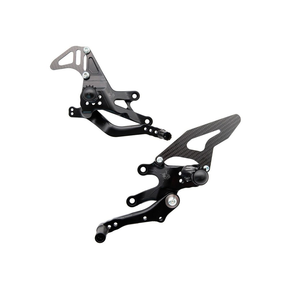 ESTRIBERAS TRASERAS CAJA DE CAMBIOS NORMAL / ARAÑA INVERSA YAMAHA R7 2021-2024
