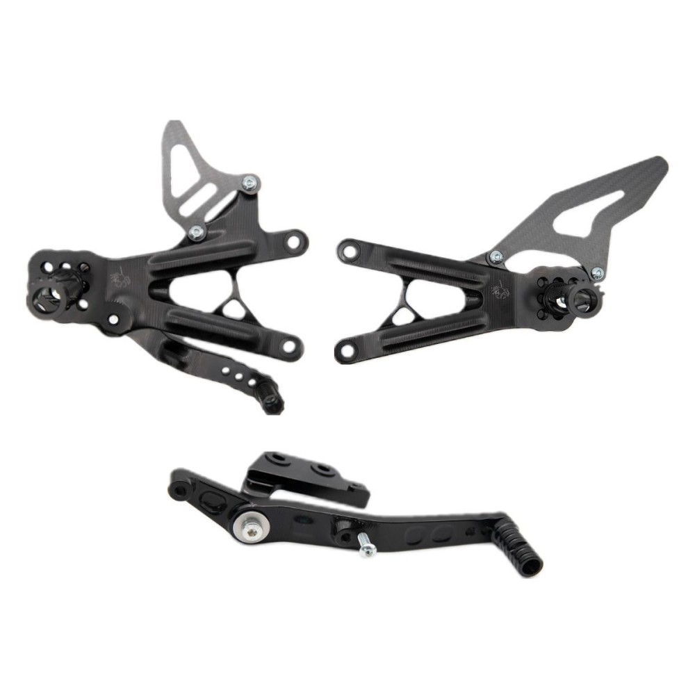 ESTRIBERAS TRASERAS CAJA DE CAMBIOS NORMAL / ARAÑA INVERSA YAMAHA R6 2017-2023