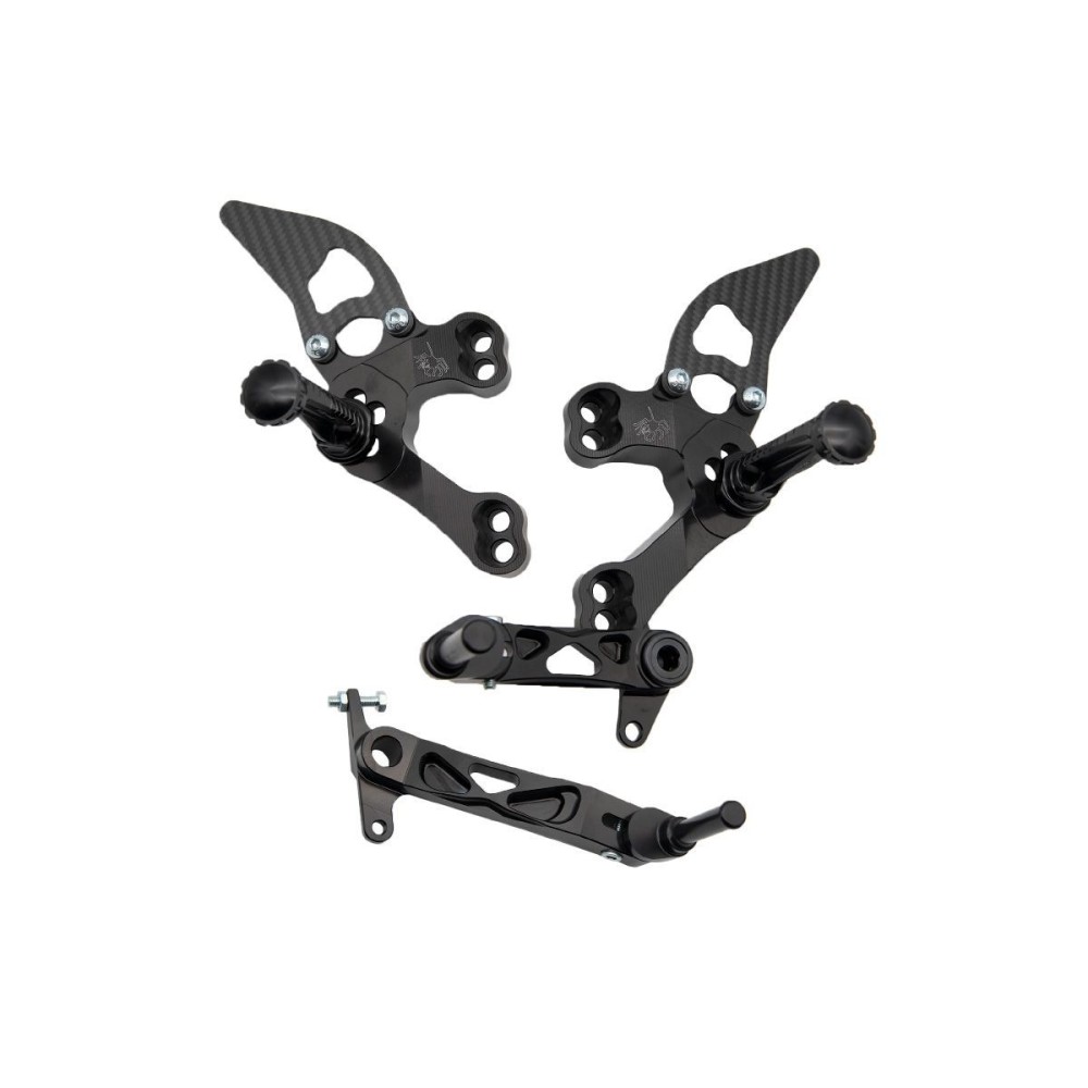 ESTRIBERAS TRASERAS PLEGABLES MODELO EVO SPIDER DUCATI 848 / 1098 / 1198 2007-2011