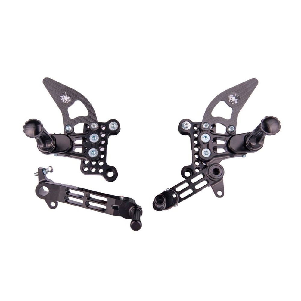 ESTRIBERAS TRASERAS PLEGABLES AJUSTABLES SPIDER DUCATI 848 / 1098 / 1198 2007-2011