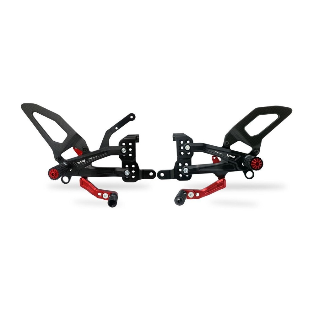 ESTRIBERAS DE CARRERA CNC AJUSTABLES DUCATI PANIGALE V4 / S / R 2018-2024