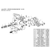 ESTRIBERAS REDUCIDAS BONAMIC RACING AJUSTABLES KTM DUKE 200 2014-2019