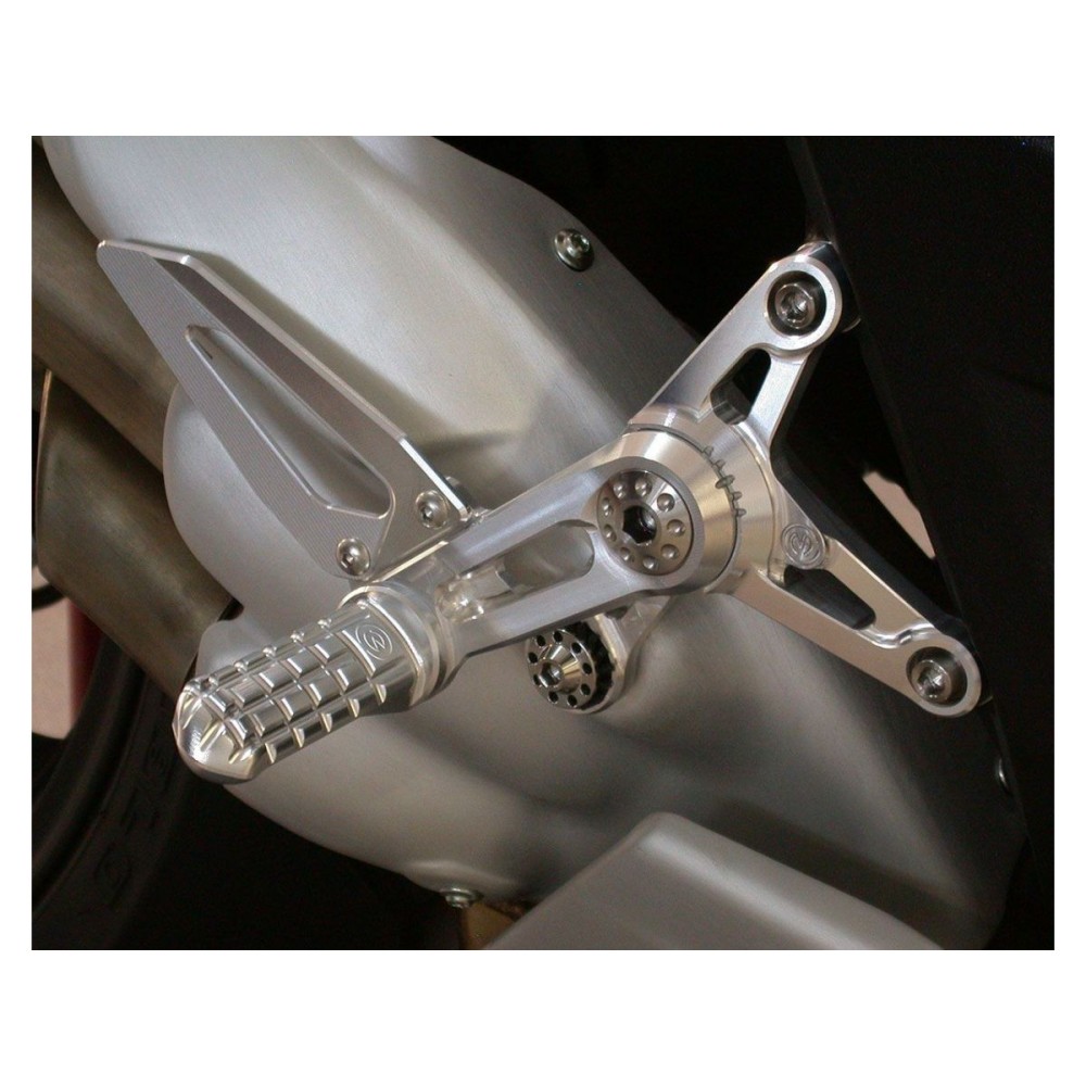 KIT COMPLETO ESTRIBERAS AJUSTABLES MOTOCORSE MV AGUSTA DRAGSTER 800 2014-2017