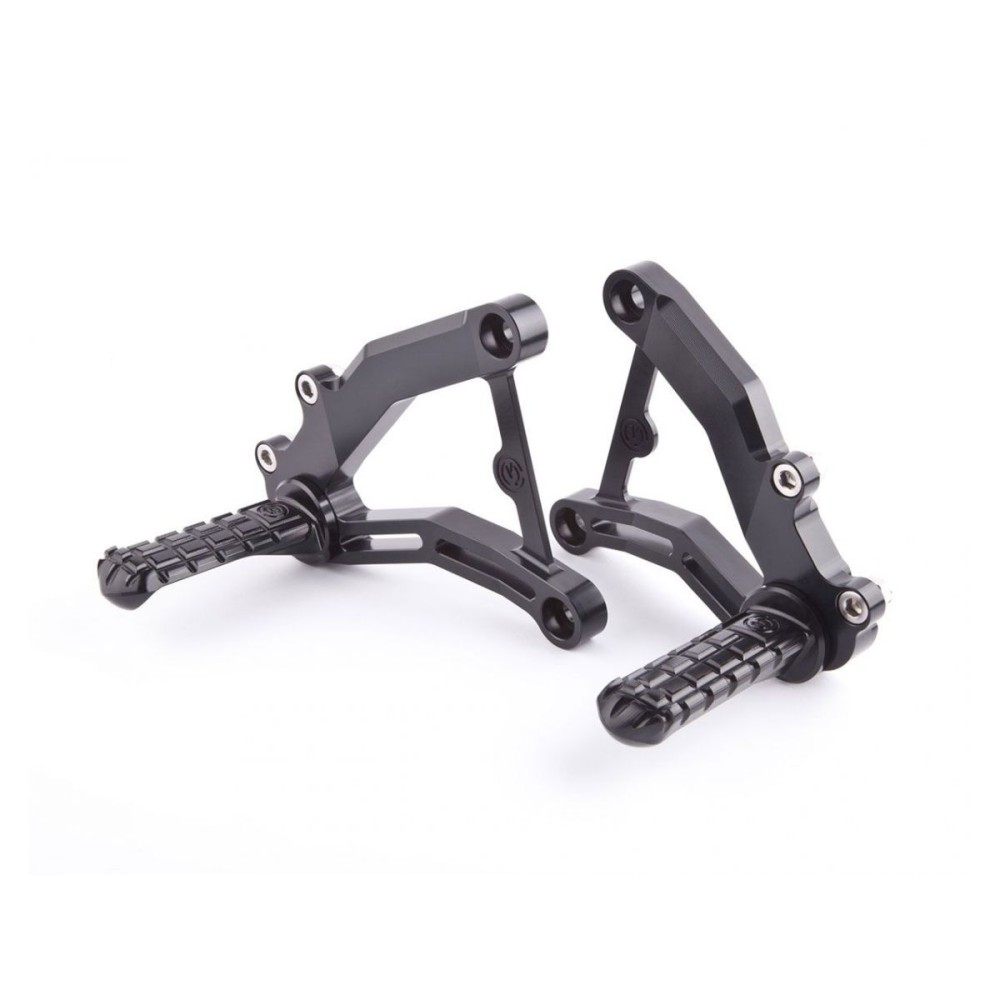 KIT DE ESTRIBERAS AJUSTABLES PARA PILOTO MOTOCORSE DE ESTILO CLÁSICO MV AGUSTA BRUTALE 989 R 2008-09