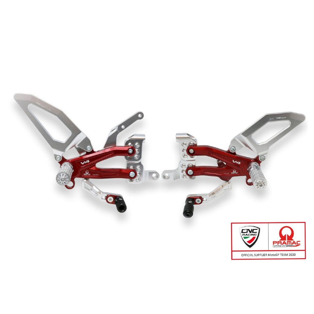ESTRIBERAS AJUSTABLES CNC RACING PRAMAC DUCATI STREETFIGHTER V4 / S 2020-2023