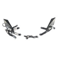 ESTRIBERAS AJUSTABLES CON REPOSAPIES FIJOS LIGHTECH BMW S 1000 RR 2015-2018