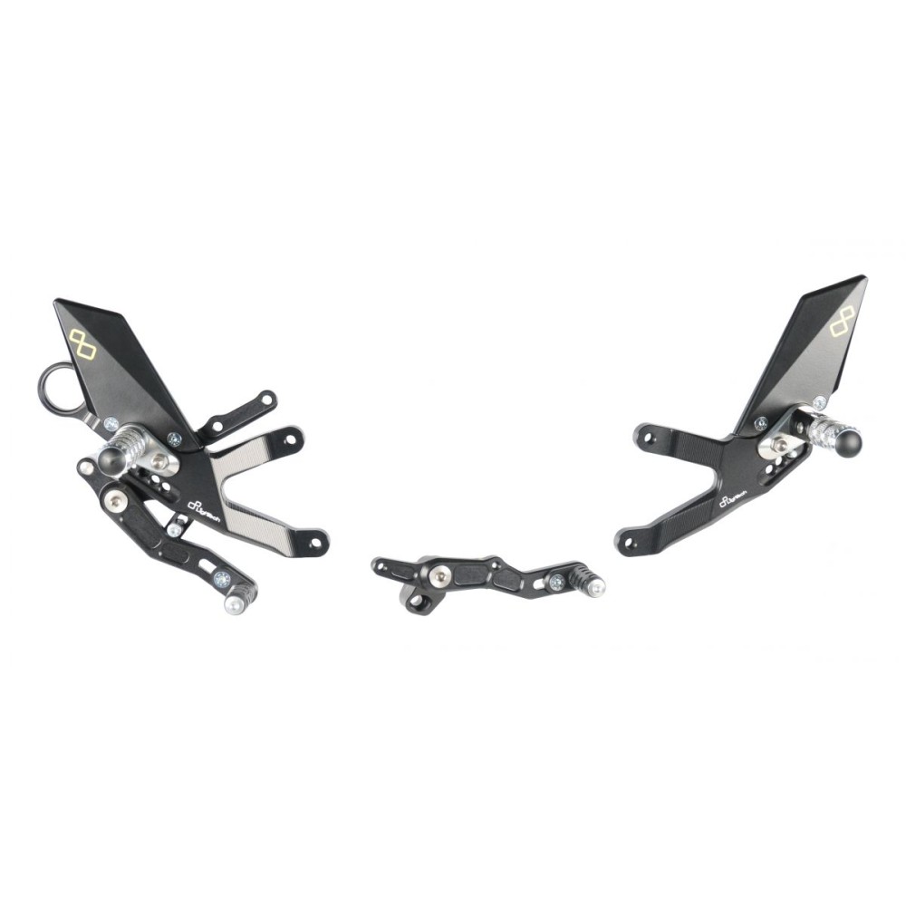 ESTRIBERAS AJUSTABLES CON REPOSAPIES FIJOS LIGHTECH BMW S 1000 R 2017-2019