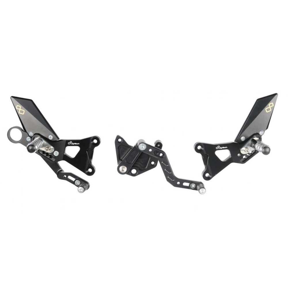 ESTRIBERAS AJUSTABLES CON REPOSAPIES FIJOS LIGHTECH BMW S 1000 R 2014-2016
