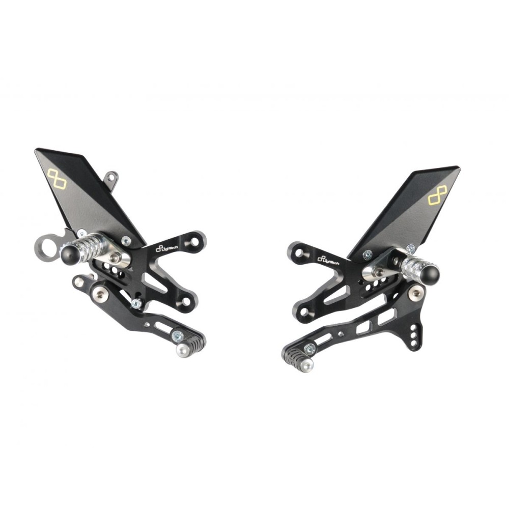 REPOSAPIES REGULABLES CON REPOSAPIES ARTICULADOS LIGHTECH APRILIA RSV4 FACTORY 2009-17
