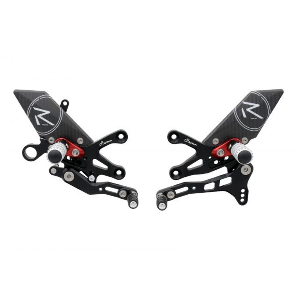 ESTRIBERAS REGULABLES VERSIÓN R / SILVER LIGHTECH APRILIA RSV4 2009-2011