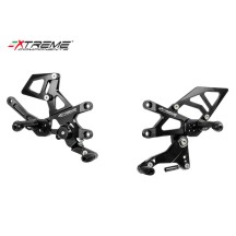 ESTRIBERAS REDUCIDAS STRAIGHT GEAR EXTREME ALUMINIO APRILIA TUONO V4 / FACT 2017-22